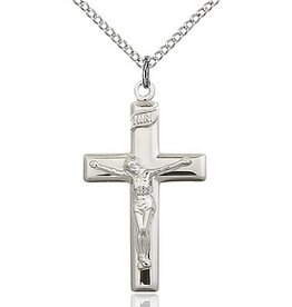 Bliss Manufacturing Sterling Silver Polished Crucifix on 18" Chain