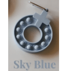 Gather and Pray Decade Keychain Pop-it, Sky Blue