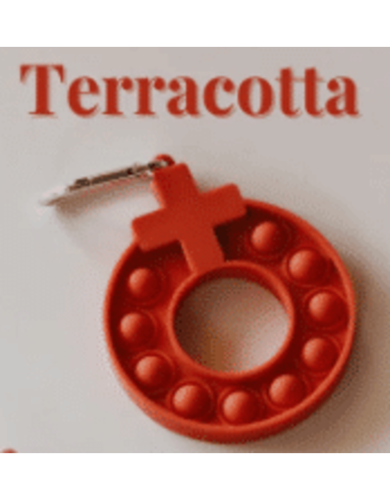 Gather and Pray Decade Keychain Pop-it, Terracotta