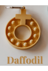 Gather and Pray Decade Keychain Pop-it, Daffodil