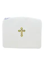 Village Gift Importers 4X3" Vinyl White Rosary Case
