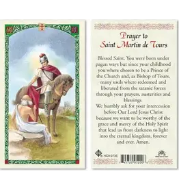 San Francis Imports Laminated Holy Card prayer to St. Martin de Tours