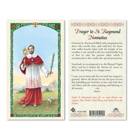 San Francis Imports St. Raymond Nonnatus Laminated Holy Card
