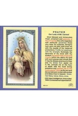 San Francis Imports Prayer to Our Lady of Mount Carmel Laminated Holy Card