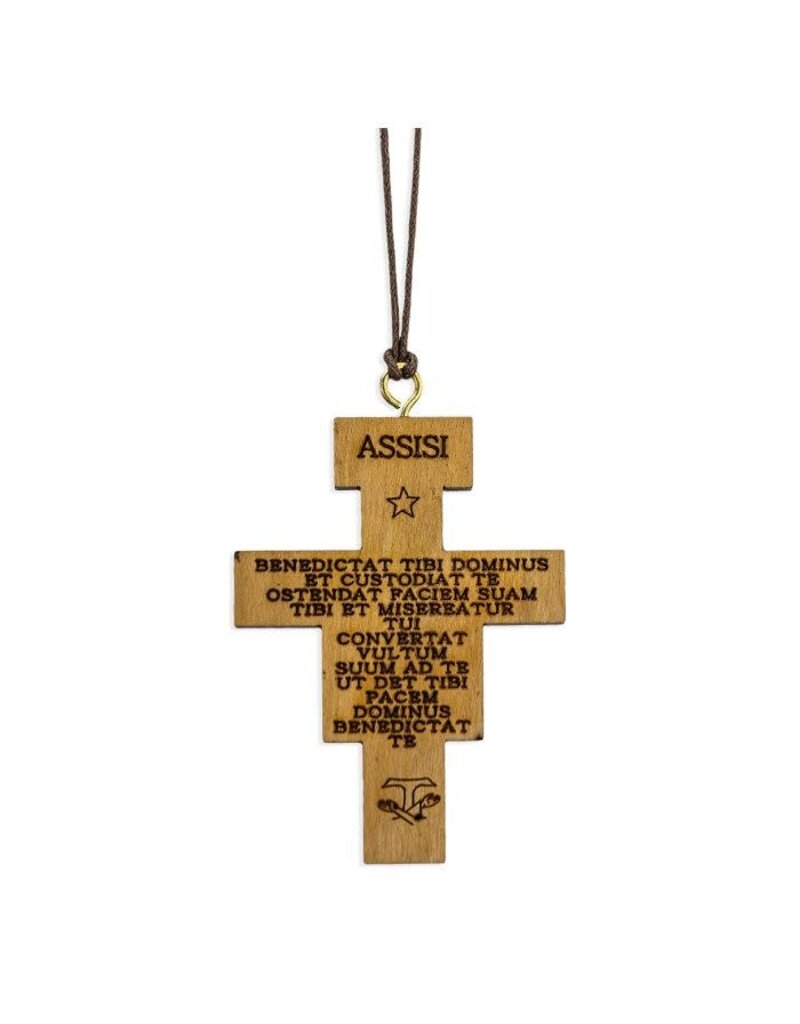 WJ Hirten 2" San Damiano Colored Crucifix Necklace