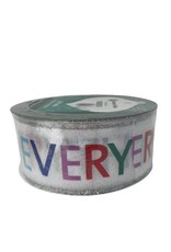 Everything Merry White Wired Ribbon - 50 Yards