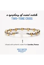 Holy Water Bracelet Holy Water Two-Tone Bracelet with Cross