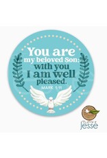 The Stump of Jesse You Are My Beloved Son Mark 1:11 Sticker