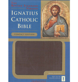 Ignatius Press Ignatius Compact Bible with Zipper in Burgundy Leather (Ignatius RSV)