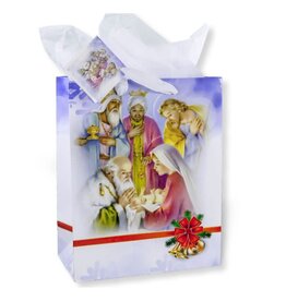 WJ Hirten Gift Bag w/Tissue - Medium - Nativity w/Kings