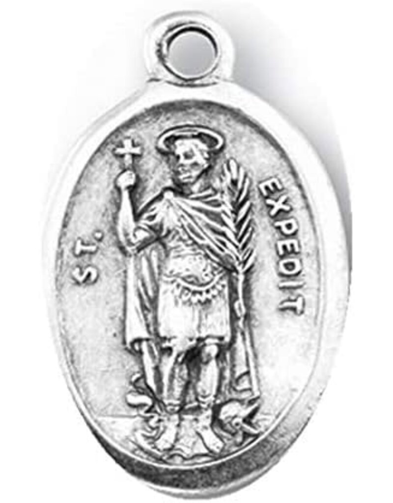 St. Expedit Oxidized medal