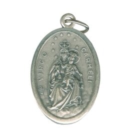 Our Lady of Mount Carmel Oxidized Medal