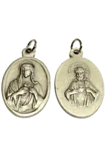 Sacred and Immaculate Hearts Oxidized medal