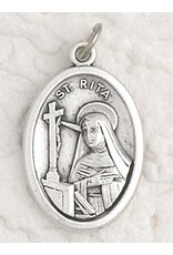 St. Rita Oxidized Medal
