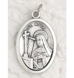 St. Rita Oxidized Medal
