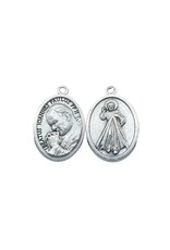 St. John Paul II and Divine Mercy Oxidized Medal