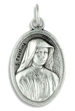 Religious Art Inc St. Faustina Silver Oxidized Medal