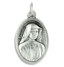 Religious Art Inc St. Faustina Silver Oxidized Medal
