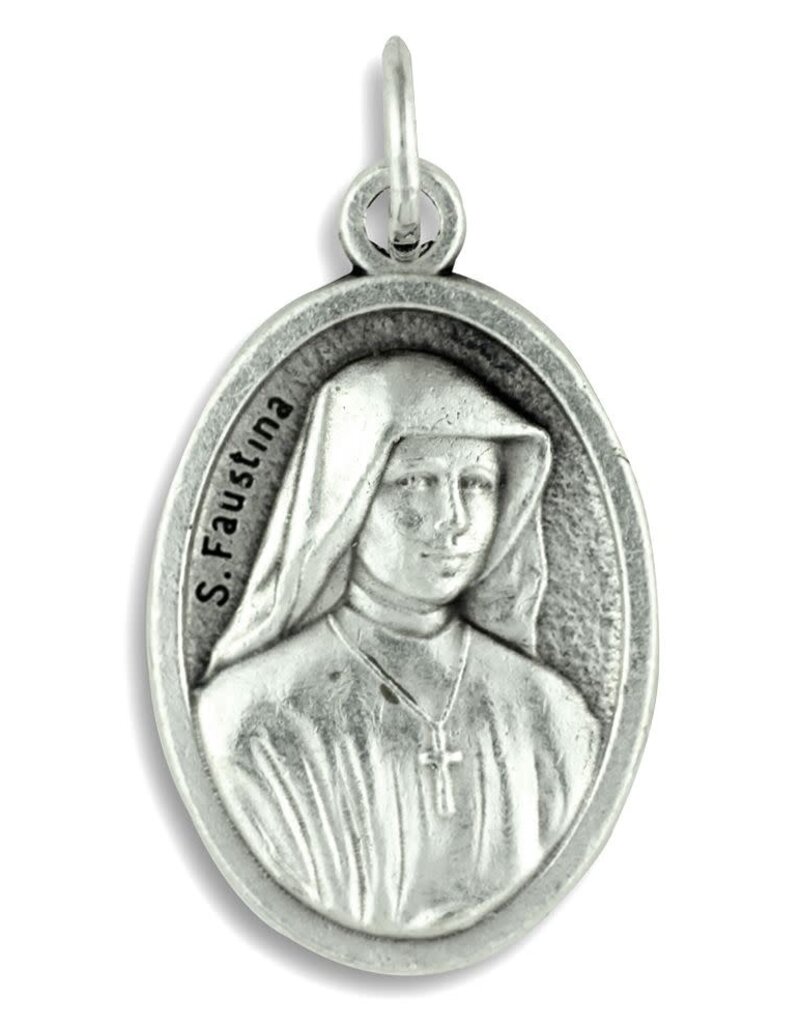 Religious Art Inc St. Faustina Silver Oxidized Medal