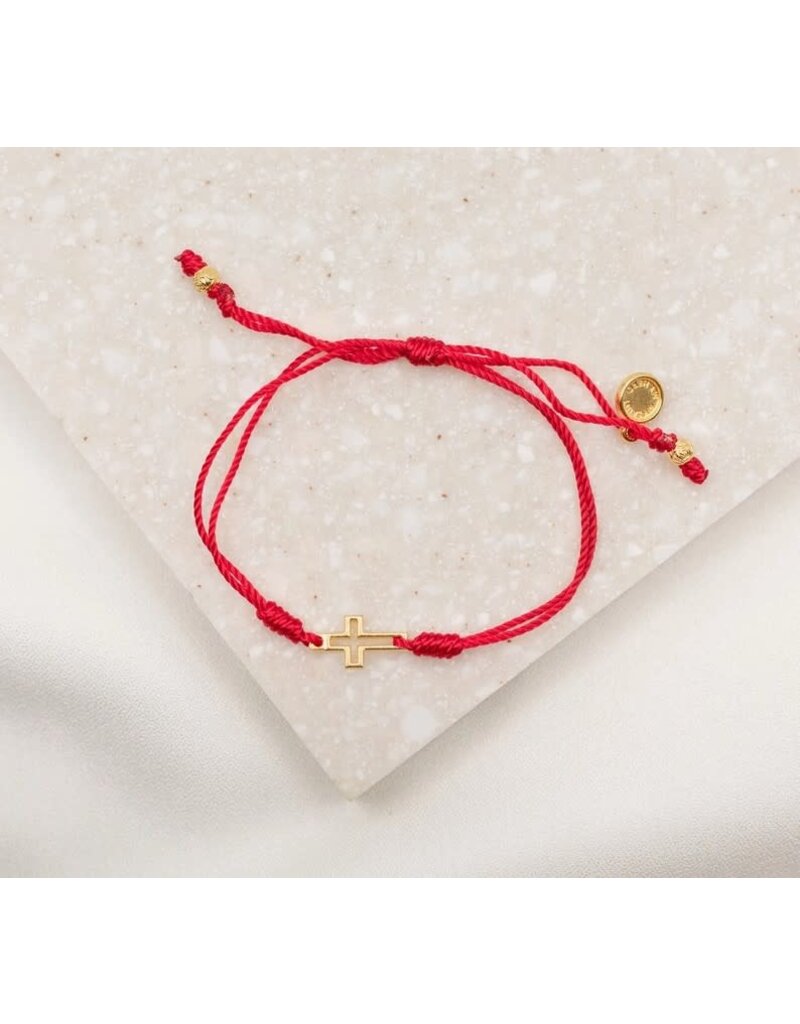 My Saint My Hero Filled by Faith Bracelet Red/Gold