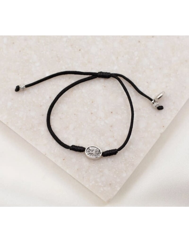 My Saint My Hero Protection Archangel Michael Bracelet - Black / Silver