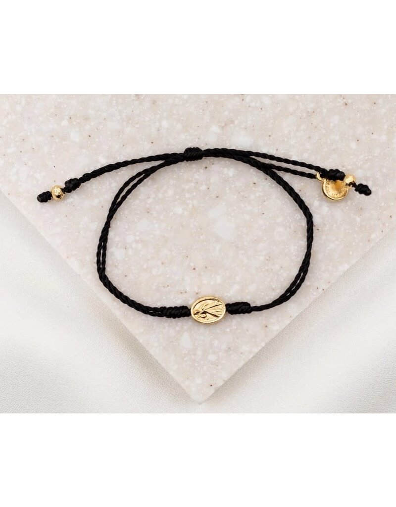My Saint My Hero Trust Divine Mercy Bracelet Black/Gold