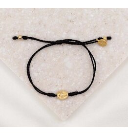 My Saint My Hero Say Yes Miraculous Mary - Black/Gold Bracelet