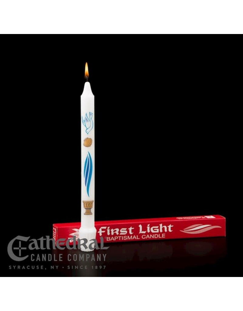 Cathedral Candle Co. Candle-Baptismal First Light (3/4" x 9 1/4")
