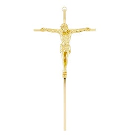 Jeweled Cross Company 10" Gold -Tone Brass Crucifix