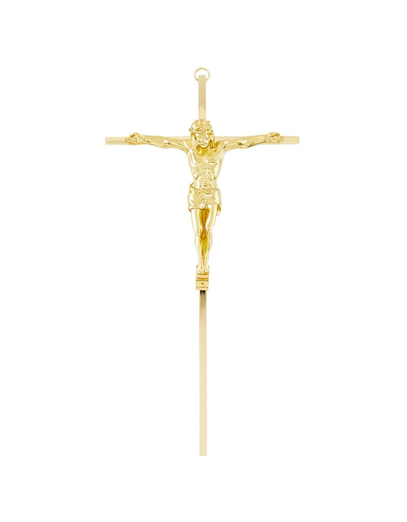 Jeweled Cross Company 10" Gold -Tone Brass Crucifix