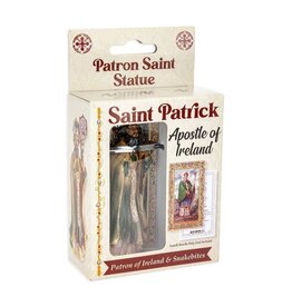 WJ Hirten 4" Statue with Prayer Card St. Patrick