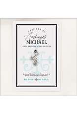 My Saint My Hero St. Michael/Guardian Angel Charm, small, silver