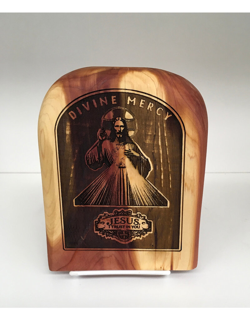 That Catholic Family:   Divine Mercy small wooden plaque