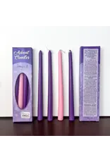 Abbey & CA Gift 3/4" x 10" Advent Candles Set of 4 (3 Violet, 1 Rose)