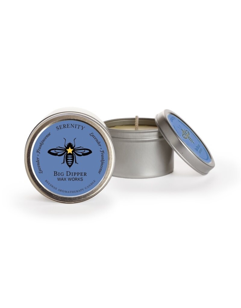 Big Dipper Wax Works Beeswax Aromatherapy Tin - Serenity (Frankincense and Lavender)