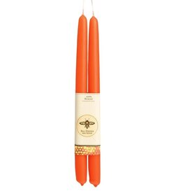 Big Dipper Wax Works 100% Pure Beeswax Tapers- Pumpkin (2 Pack)