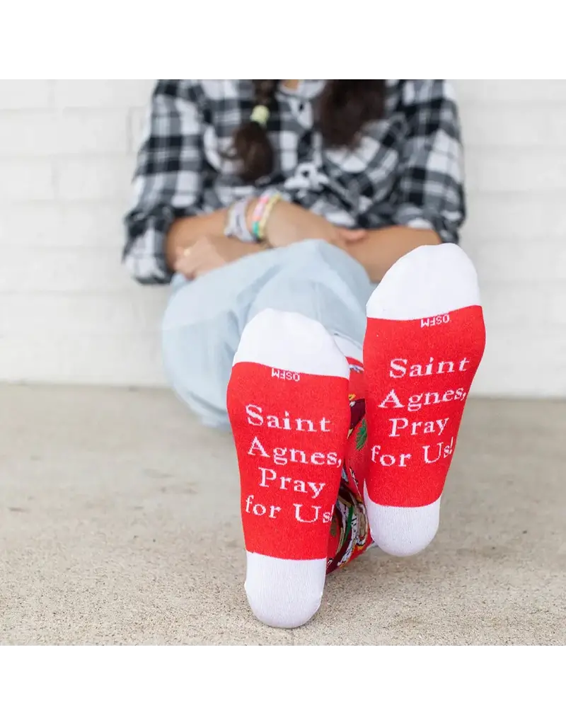 Sock Religious Sock Religious St. Agnes Adult Socks