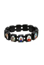 Catholica Shop Black Wood Saints Bracelet