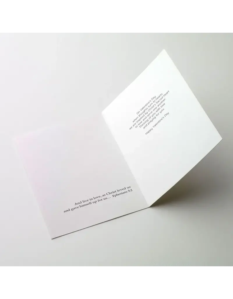 The Printery House Valentine Card - Sacred Heart, Immaculate Heart, Chaste Heart