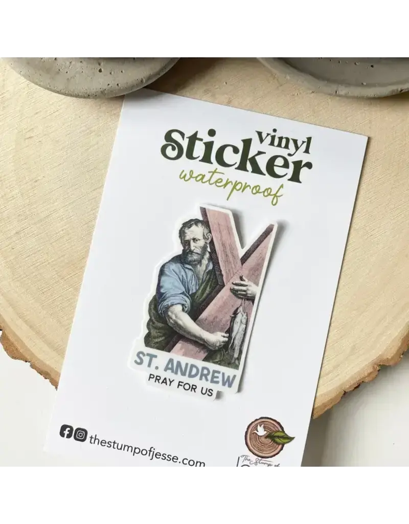 The Stump of Jesse St. Andrew Apostle Waterproof Catholic Sticker
