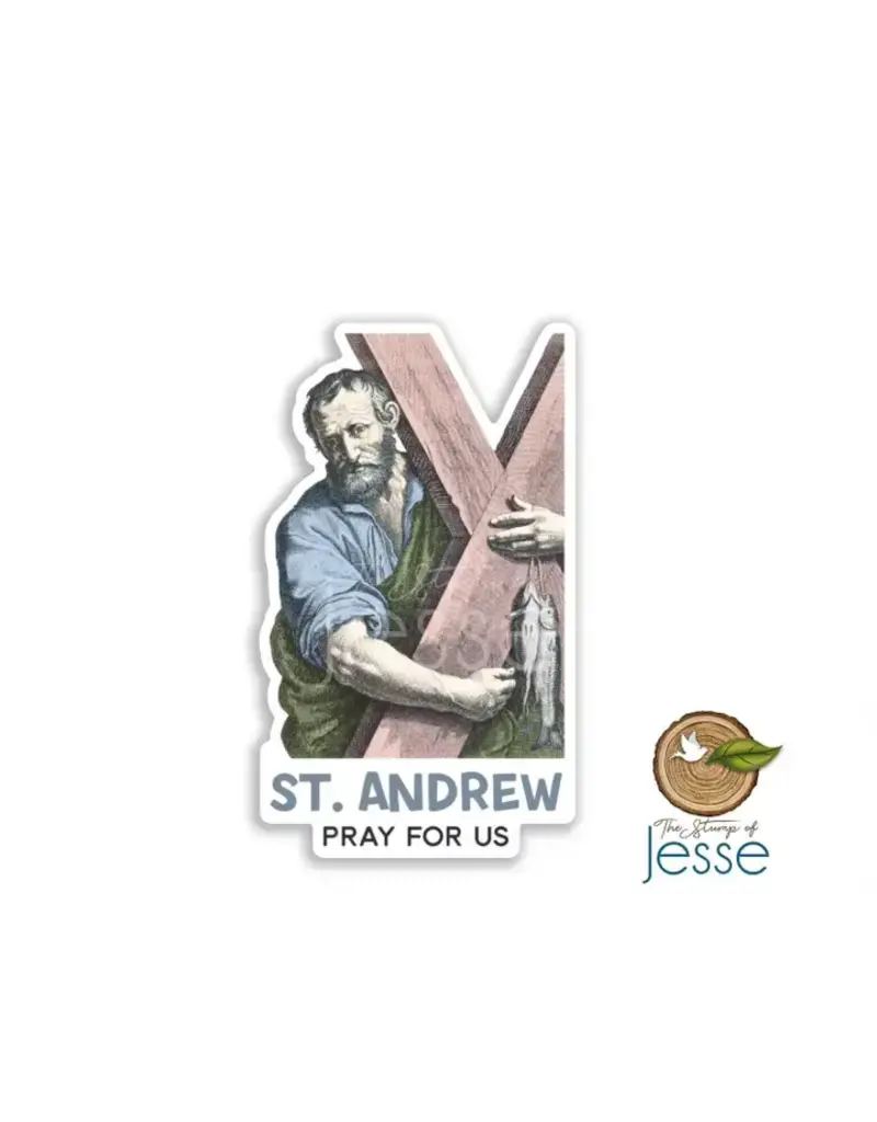 The Stump of Jesse St. Andrew Apostle Waterproof Catholic Sticker