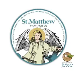 The Stump of Jesse St. Matthew Symbol Waterproof Catholic Sticker