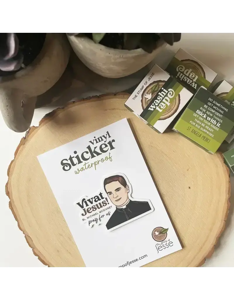 The Stump of Jesse Bl. Father Michael J. McGivney Waterproof Catholic Sticker