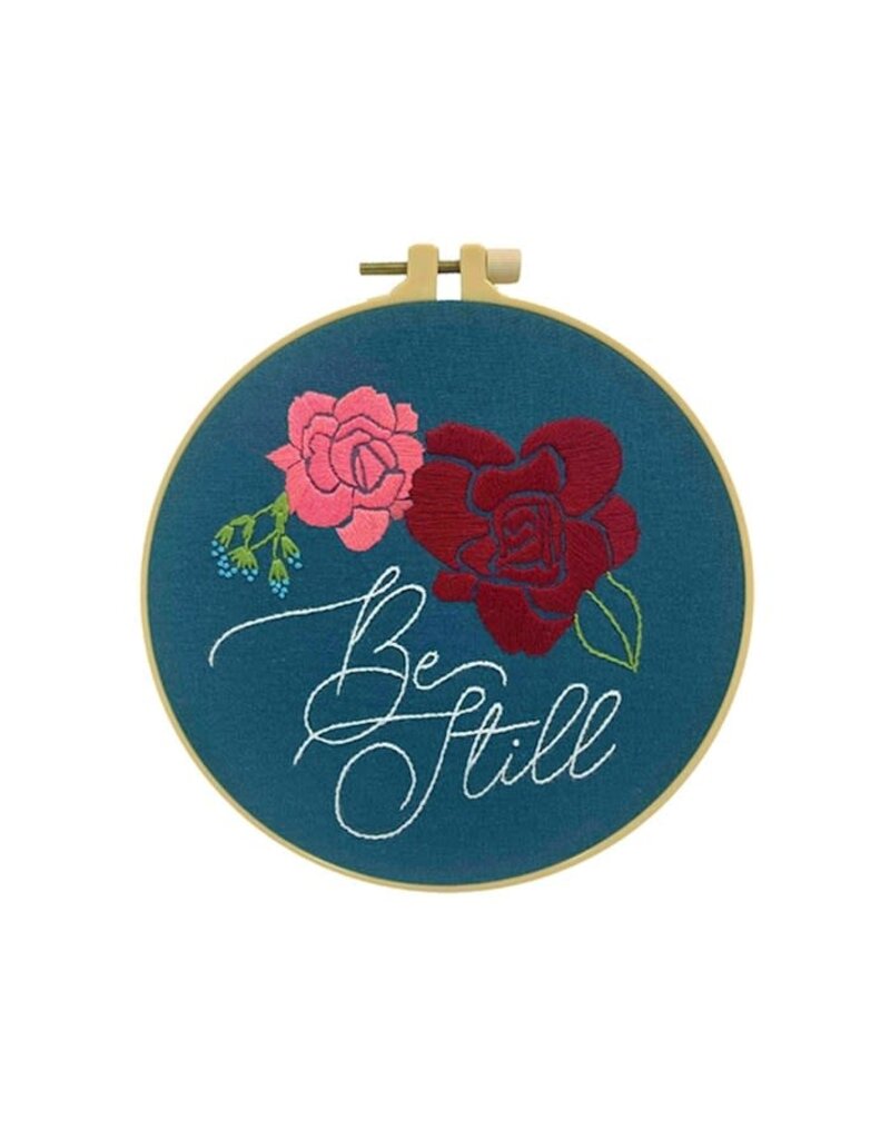 Swanson Christian Products Embroidery Kit-Be Still (8")