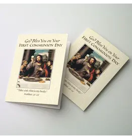 Altar + Home God Bless You on Your First Communion Day - First Communion Card