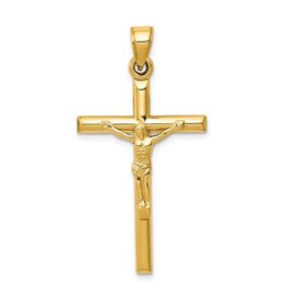14k Hollow Crucifix Pendant