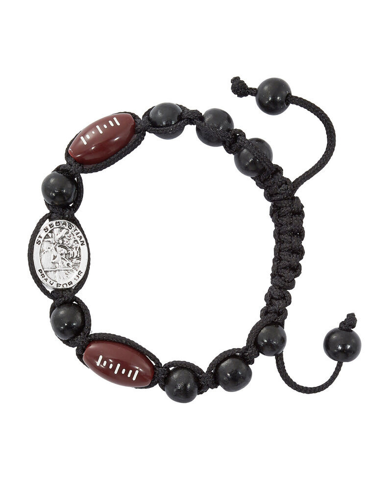 McVan Black Football Saint Sebastian Bracelet