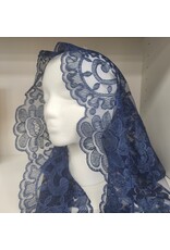 St. Stephen's Bookstore Navy Blue Medallon Spanish Veil