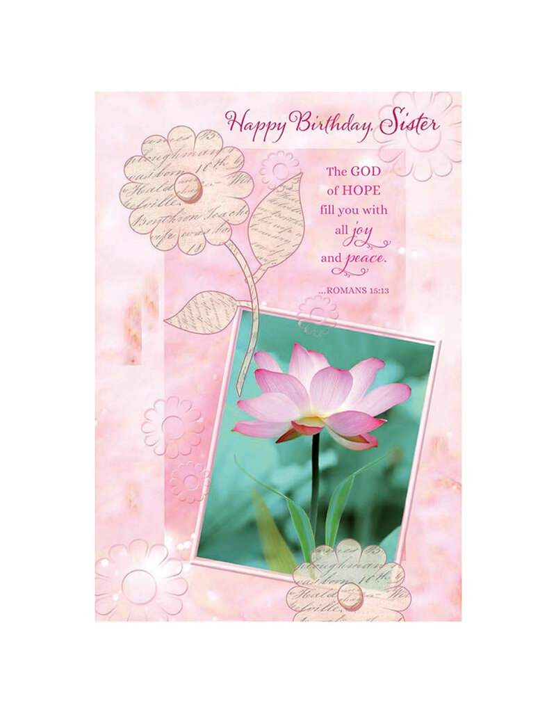 Christian Brands Happy Birthday Sister Card