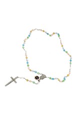 HMH Religious 6mm Tin Cut Multi Color Bead Rosary